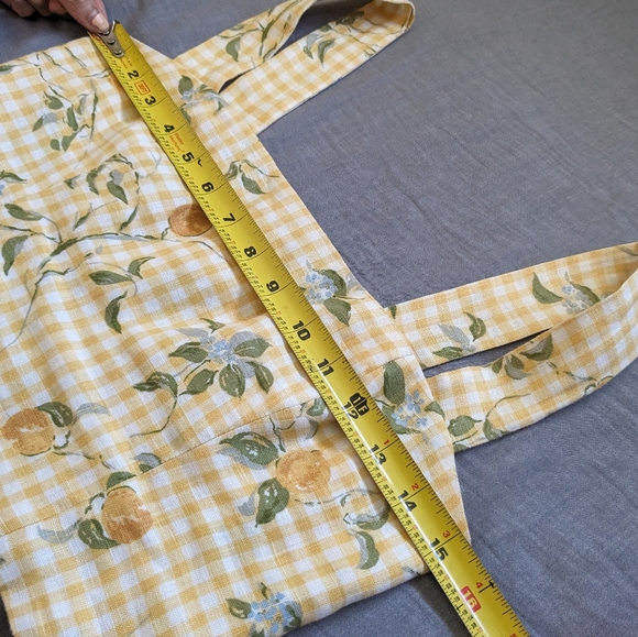 Reformation Linen Lemon Check Print Top - Picture 3 of 6